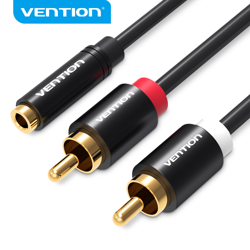 Home Cinema Idea - Vention Jack 3.5mm Female naar 2RCA