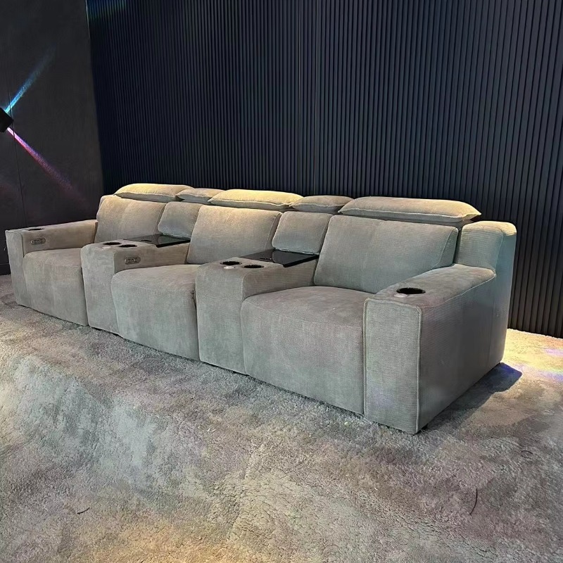 Home Cinema High End - Moderne luxe bioscoopbank met elektrische relaxfunctie,