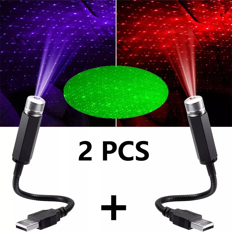 Home Cinema With Projector - Mini Auto LED Ster Nachtlampje Projector
