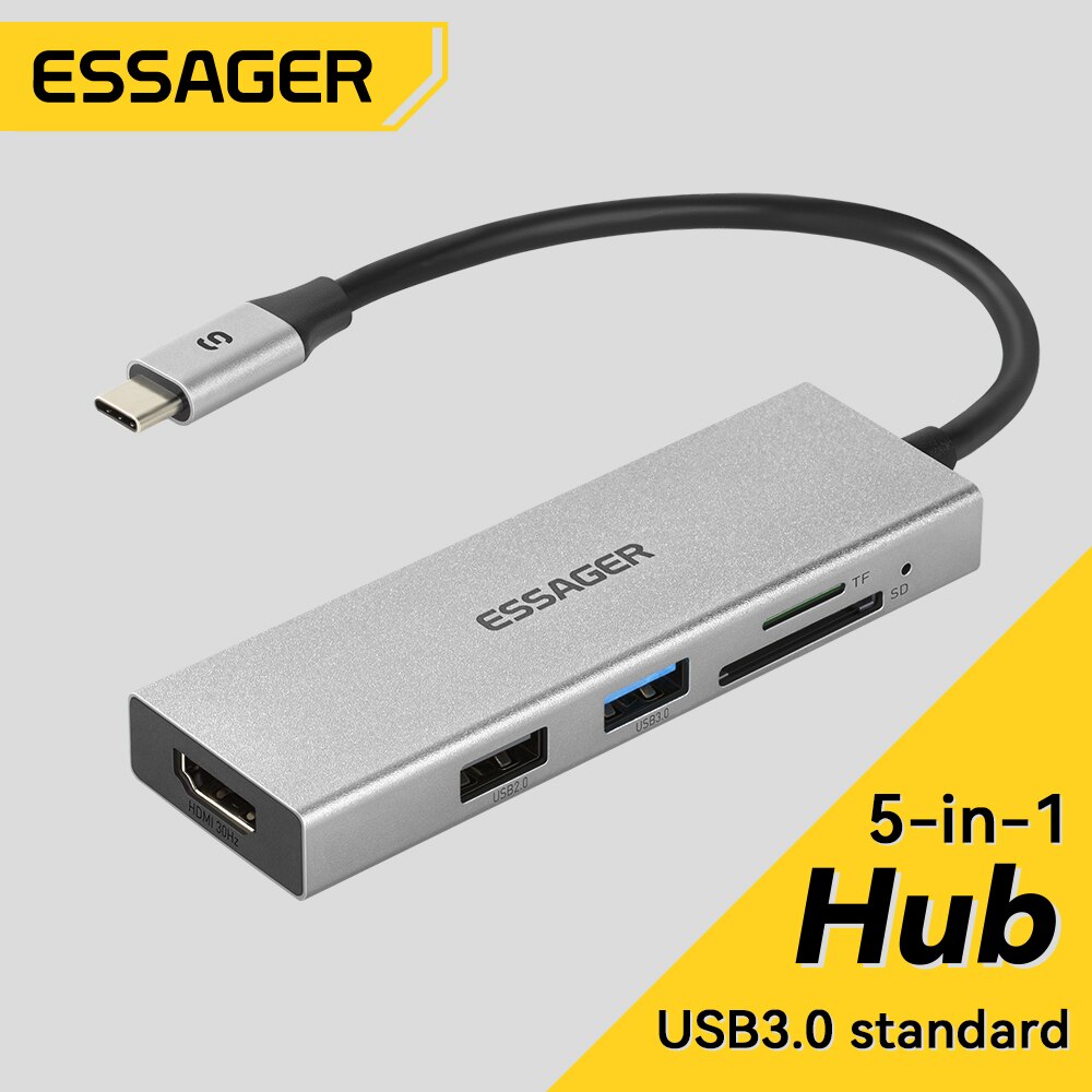 Home Cinema Usb - Essager 5 In 1 Usb C