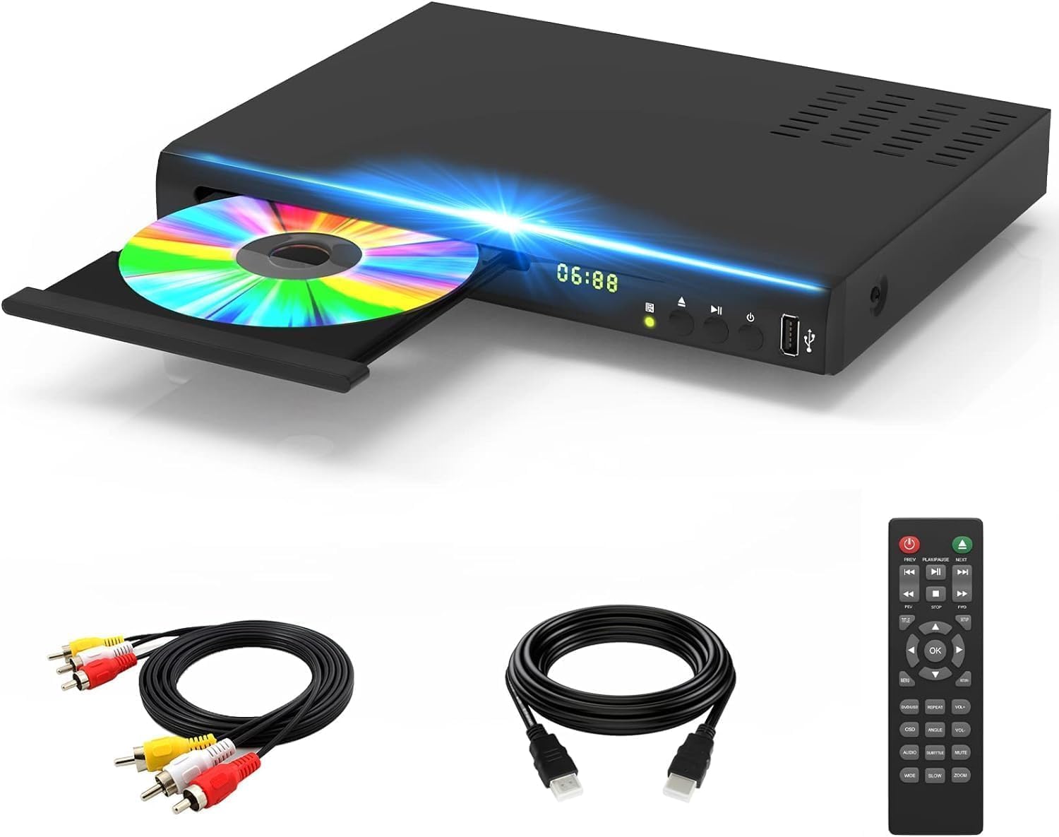 Blu Ray Disc Player - Home Theater Blu-ray DVD-speler, 1080p Disc-systeem,