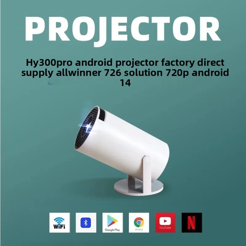 Home Cinema Projector 4K - HY300Pro Draagbare 4K HD Projector Bluetooth