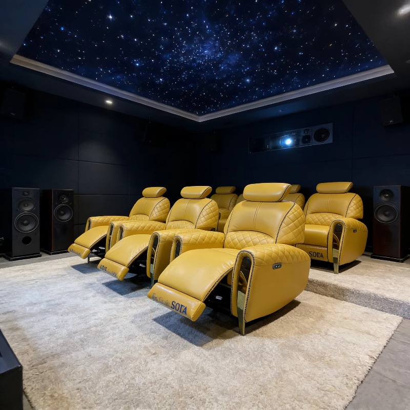 Home Cinema High End - VIP Enkelvoudige Lederen Relaxfauteuil Home Theater