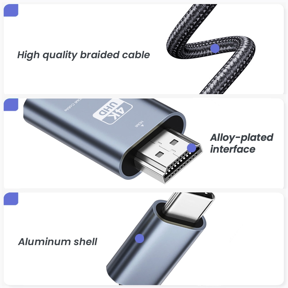 NIERBO USB C naar HDMI-kabel 6 - Home Cinema Usb recensie en prijs