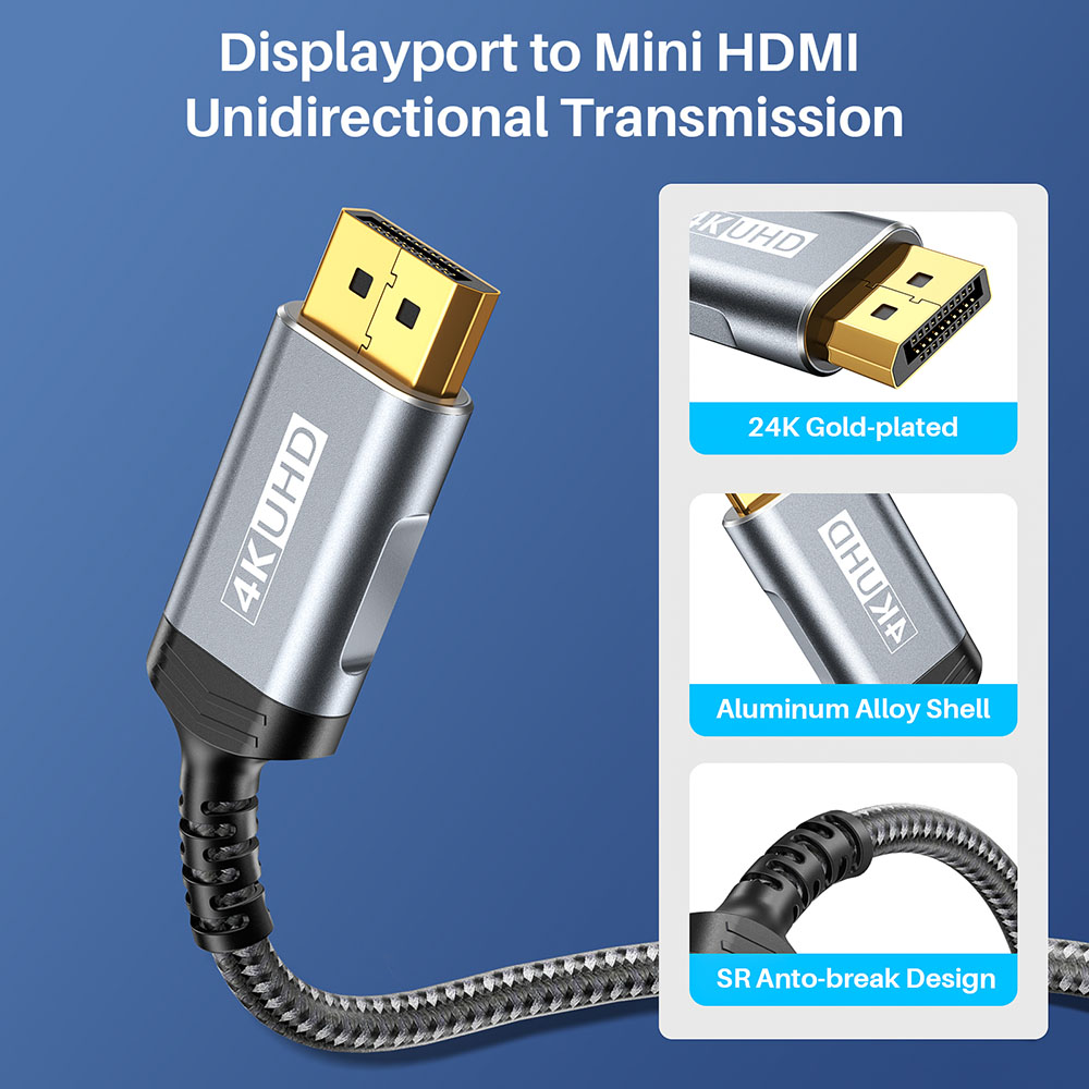 DisplayPort Naar Mini HDMI Kab - Home Cinema Projector 4K recensie en prijs