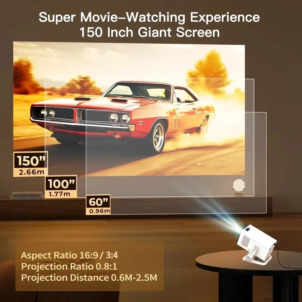 Mini-projector Wifi6 en BT5.4  - Home Cinema Hdmi recensie en prijs