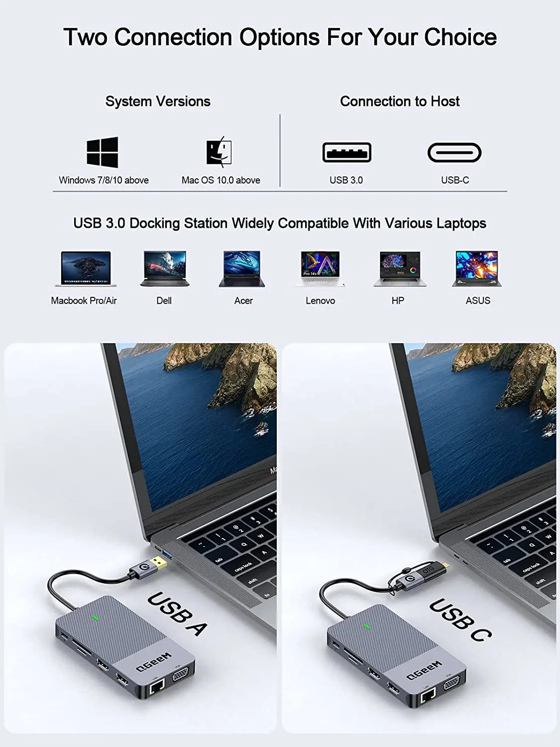 QGeeM USB 3.0 dockingstation,  - Home Cinema Usb recensie en prijs