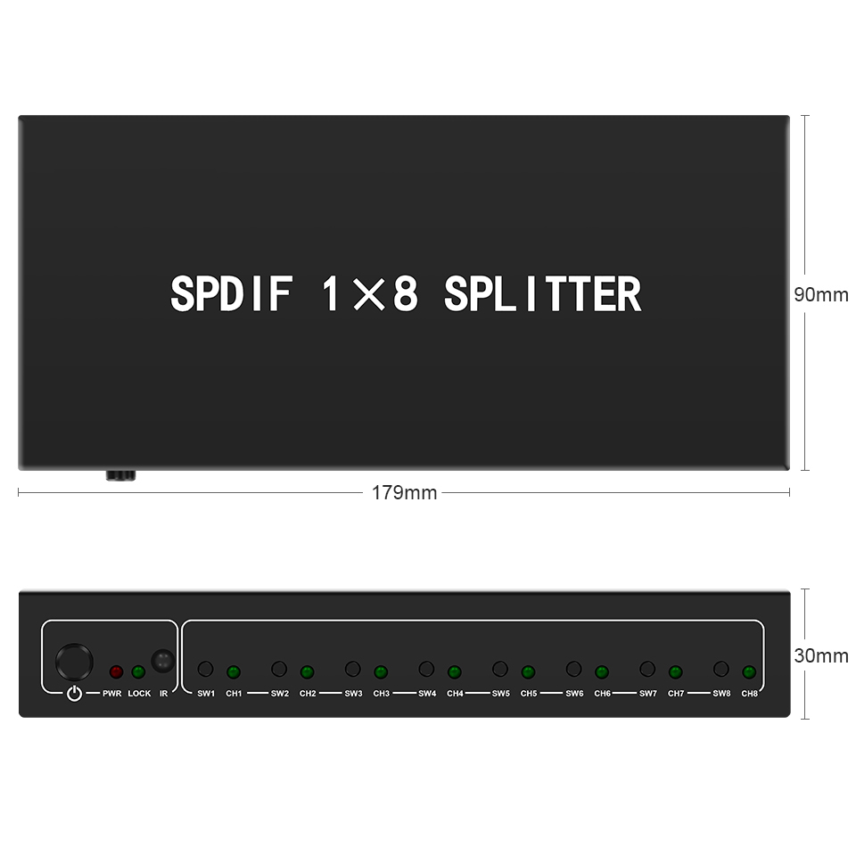 Optische Audio Splitter,1 In 8 - Home Cinema Idea recensie en prijs