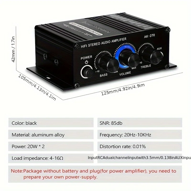 AK-270 400W Mini Eindversterke - Home Cinema Idea recensie en prijs