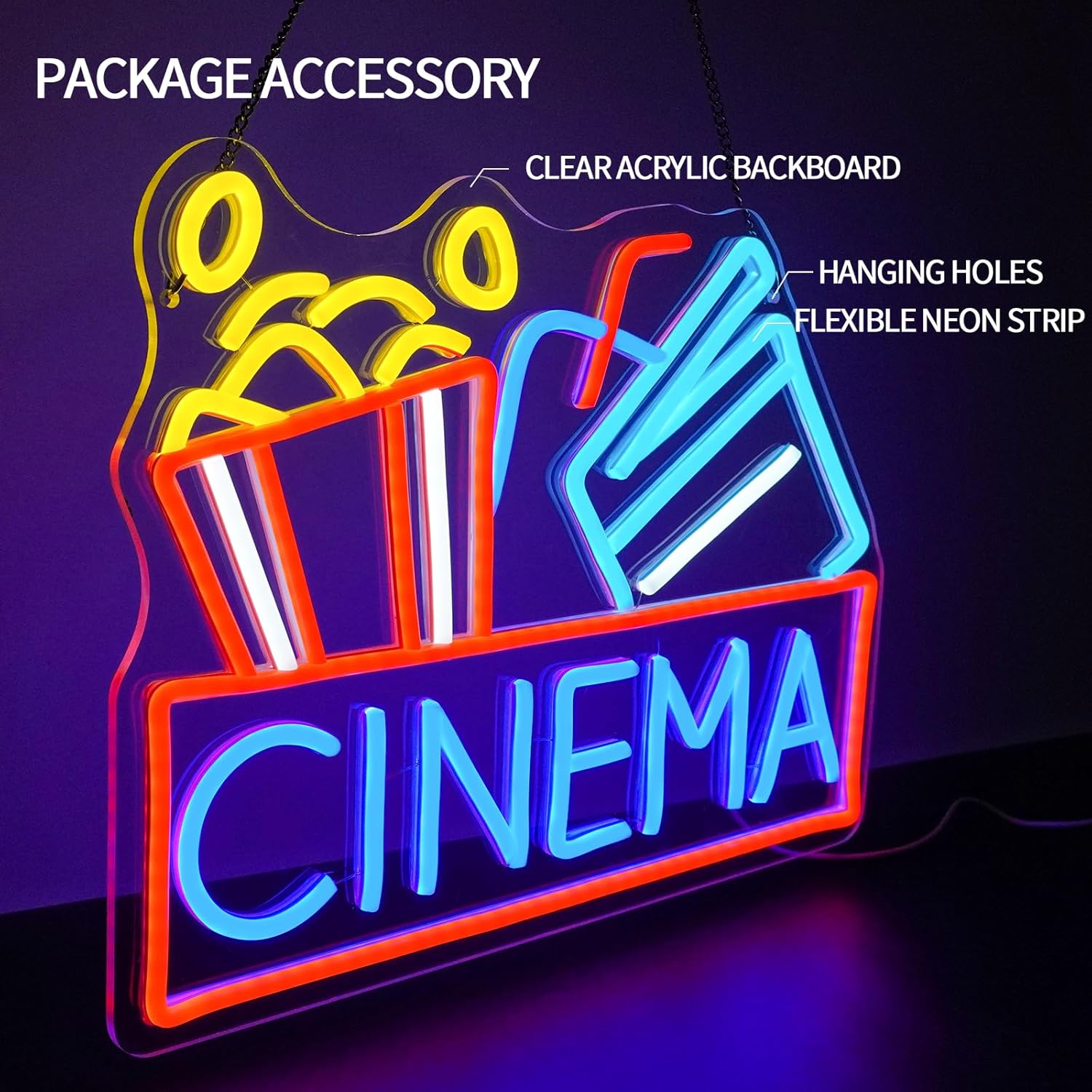 Cinema Neon Sign USB Powered L - Home Cinema Setup recensie en prijs